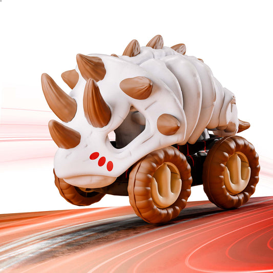 Triceratops Car Toys, Pull-Back Dinosaur Trucks Toddlers Boys & Girls,Animal Vehicles for Kids Party Favors for Kids Party Favors Creative Gifts